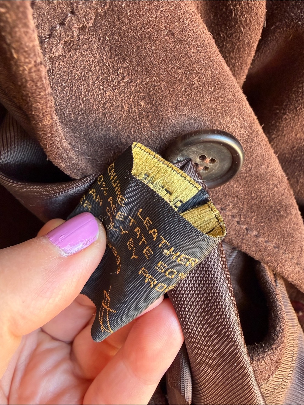 Y2K Chocolate Brown Suede Fringe Jacket Small - Picture 8 of 8